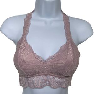 AUDEN Bralette Purple Lace Lightly Lined Padded Raserback size S